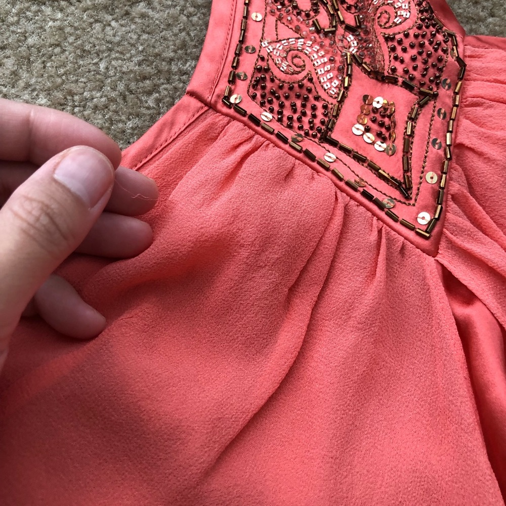 Express halter top size XS, orange salmon pink - Picture 5 of 12